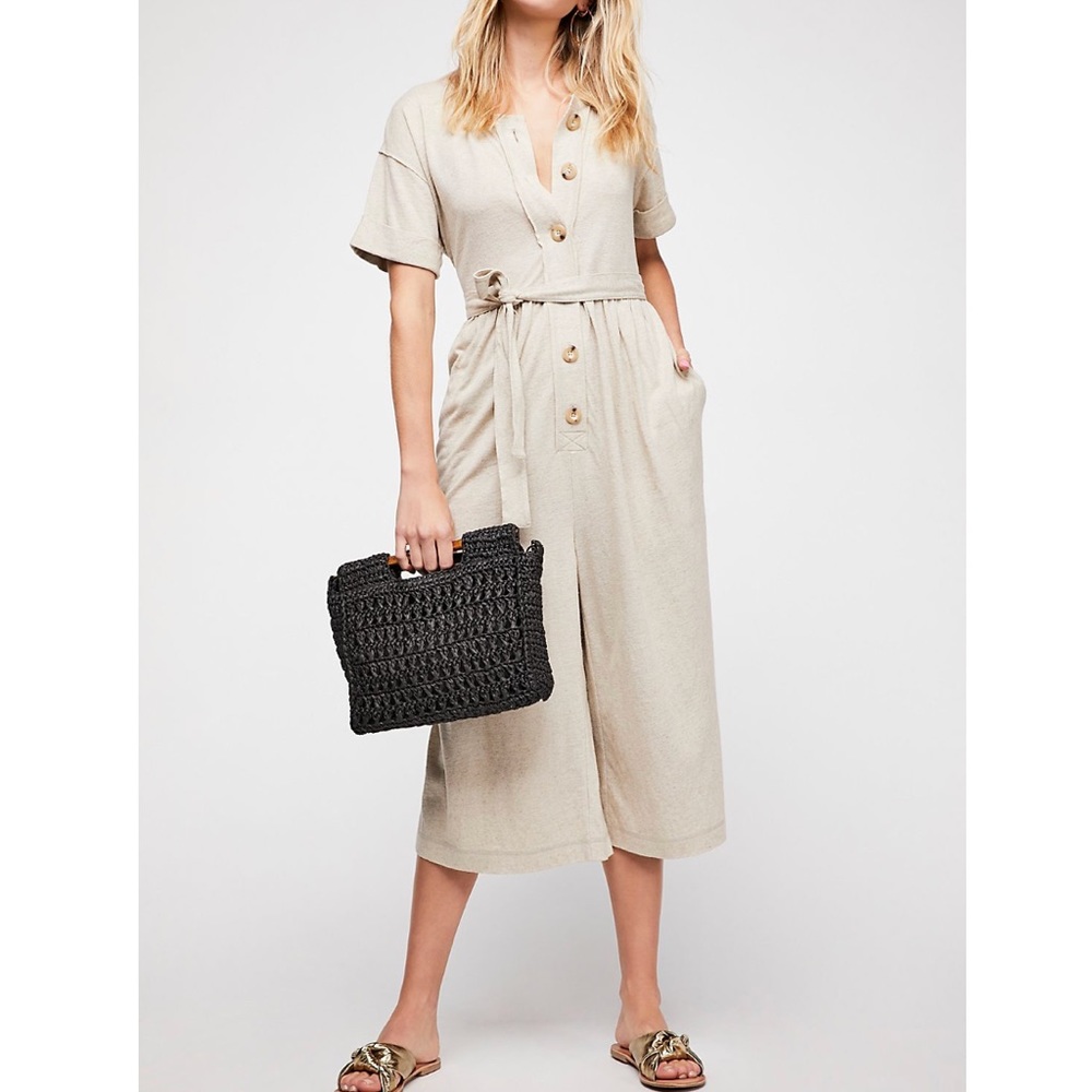 NWT Free People “Lighthouse” jumpsuit in oatmeal